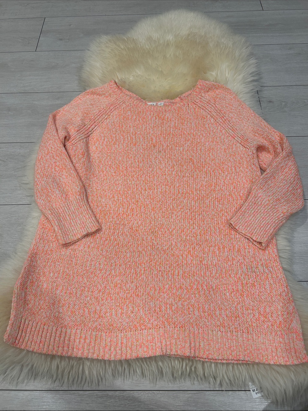 GAP Marled Peach Crewneck Sweater